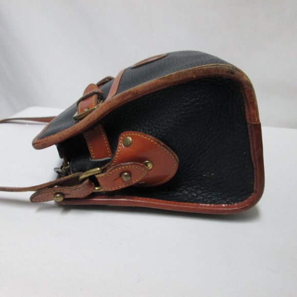 Dooney & Bourke Vintage All Weather Leather adjustable shoulder bag purse black - Picture 9 of 14